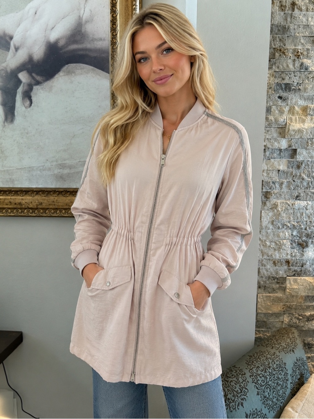 Jennifer Lopez- Women's Light Pink Jacket/ Dress- size XS - Picture 2 of 8